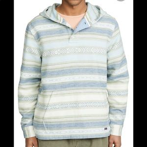 Faherty Pullover Pacific Poncho Hoodie In Marine Staillo